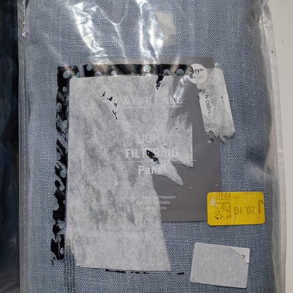 WEST LAKE Faux Linen Curtain Panels 41 x 91 Dusty Blue Pinch Pleat SET OF 4 - Picture 14 of 16